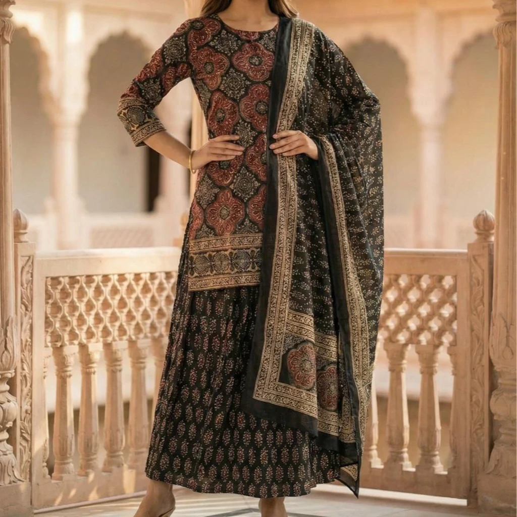 Pure cotton dupatta set