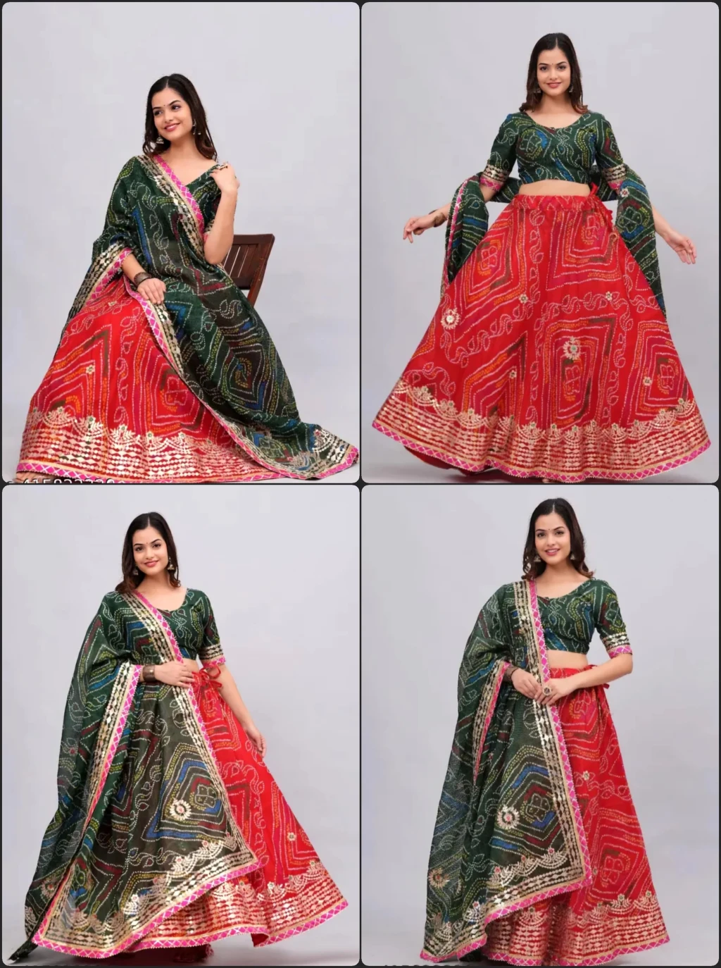 Launching new rajasthani lehnga chunni red