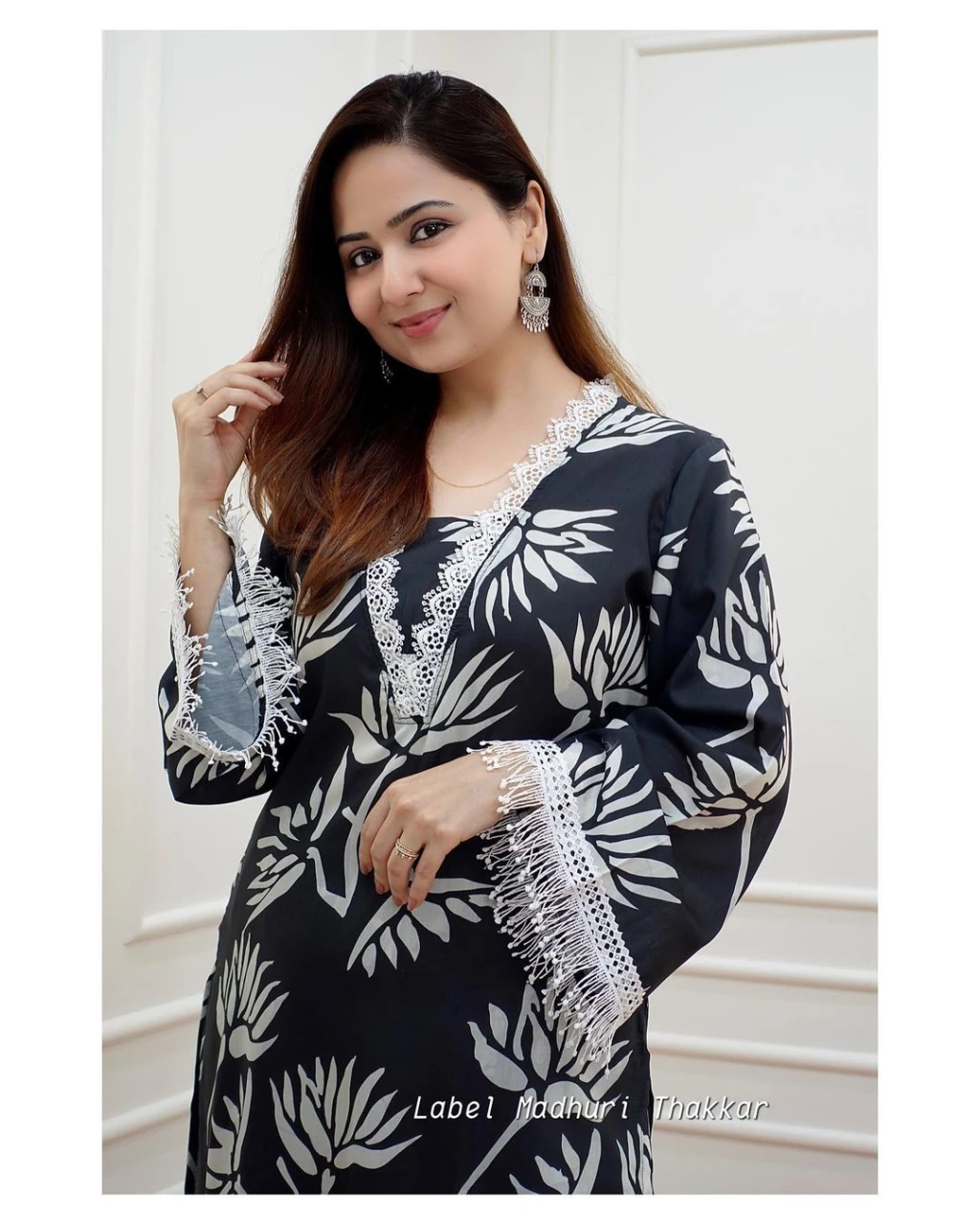 Dressing yourself in this black Reyon coordinate set