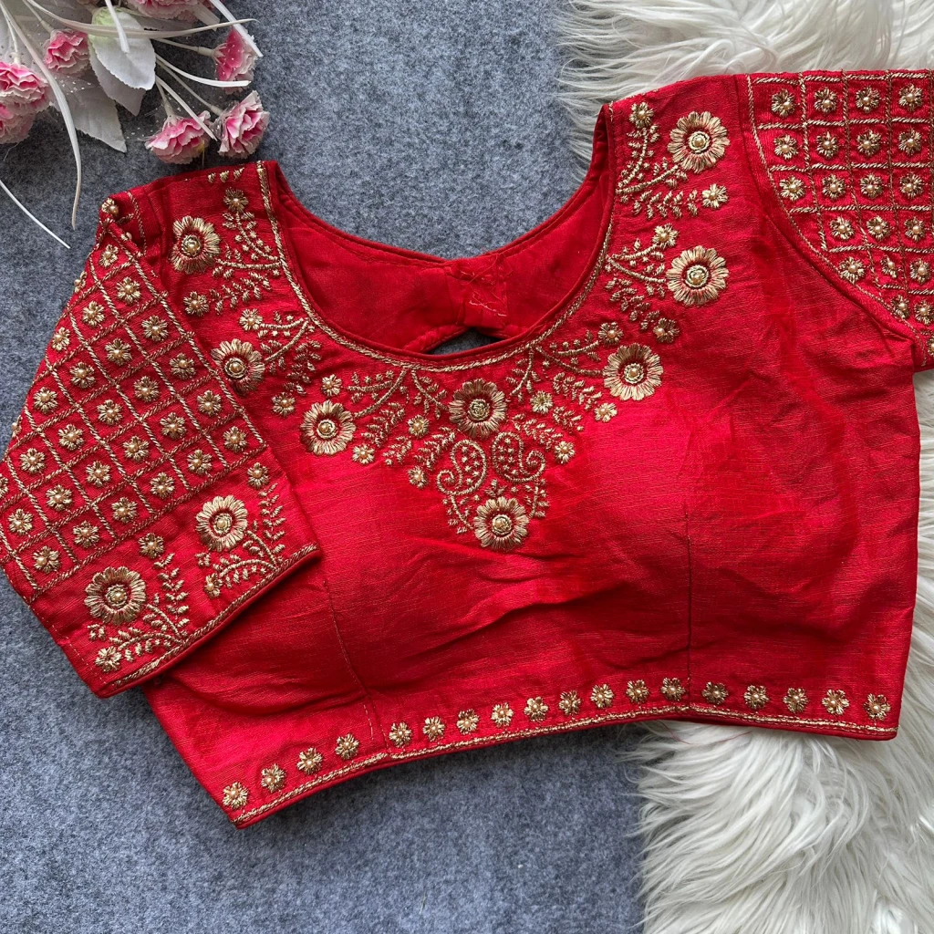 HEAVY EMBROIDERY WORK BRIDAL BLOUSE