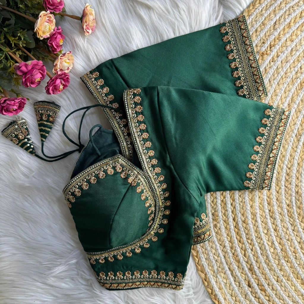 BEAUTIFUL HEAVY MASABA STYLE WORK BRIDAL BLOUSE