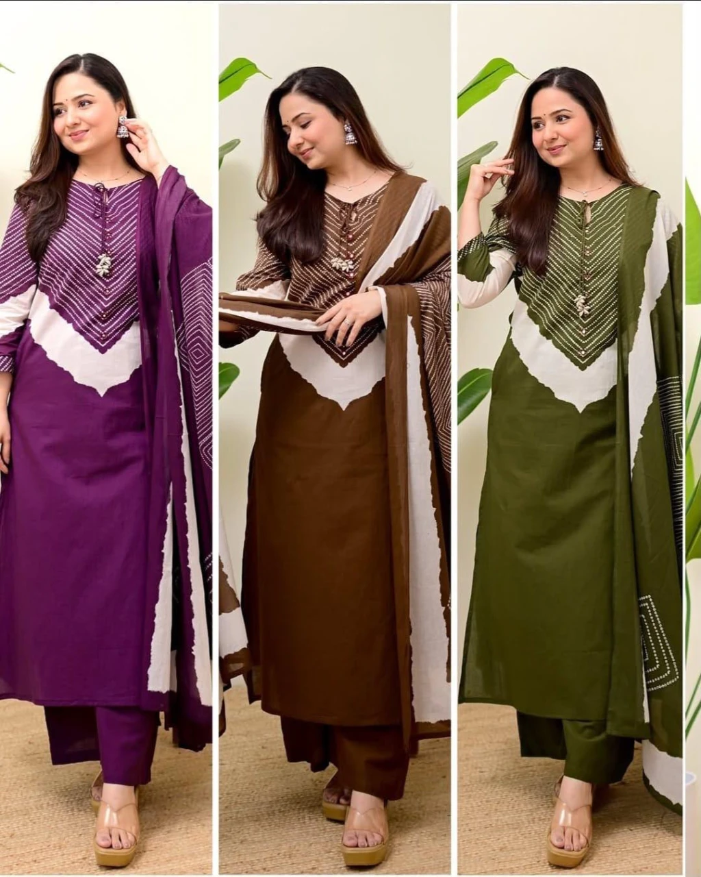 Premium Cotton 3 Piece Suit Set