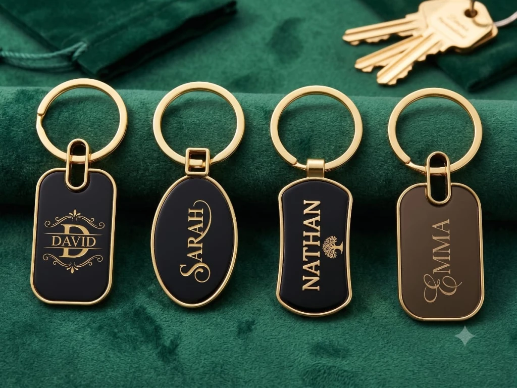 New launch designer name keychain only
