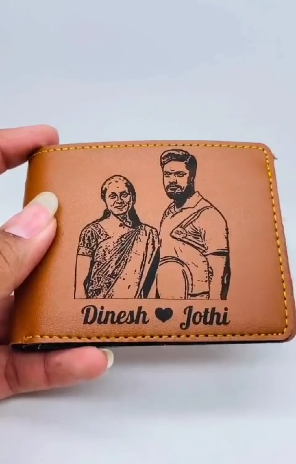 Name and photo engraved wallet