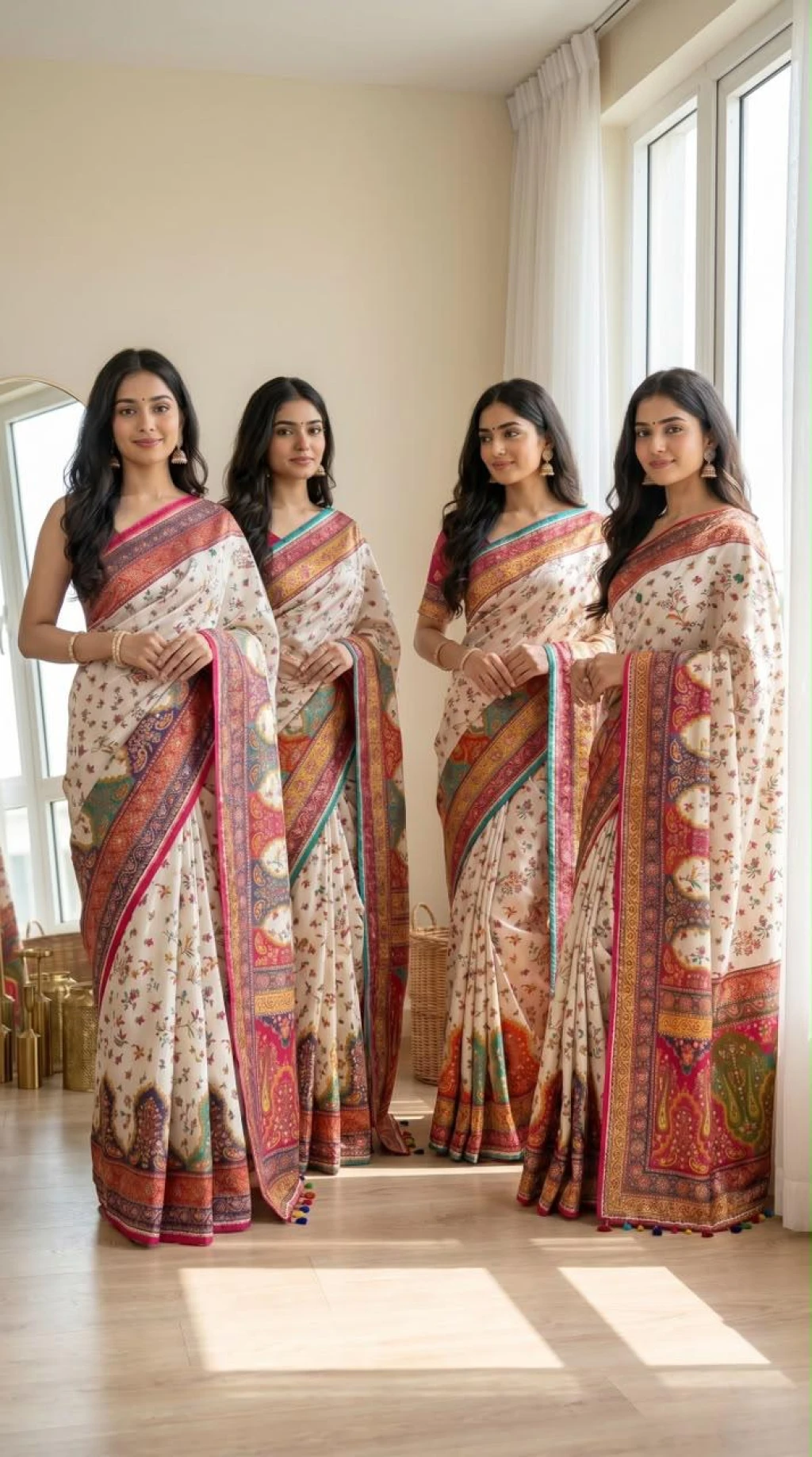 NEW VIRAL INSTRGRAM TOP TRENDING POSITION PRINT SAREE LUNCH