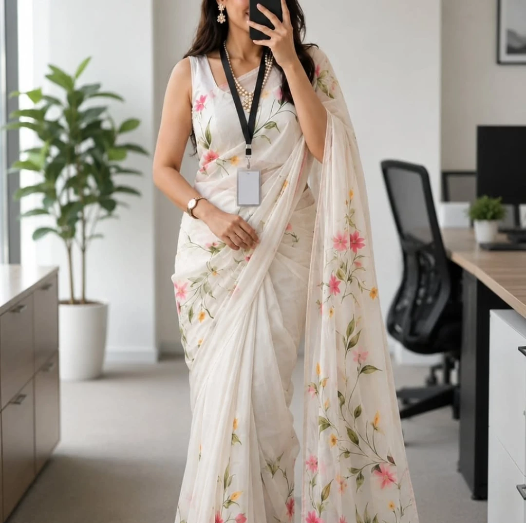 Heavy pure lilen  with Digital print  saree